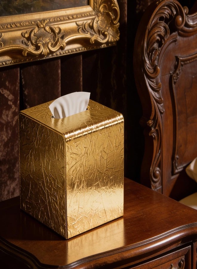 LADSTAG Gold Tissue Box Cover,Tissue Box Holder with Magnetic Bottom, Decorative Tissue Box for Vanity Toilet Tank Dresser Night Stand Table Countertop Office Car - Image 5