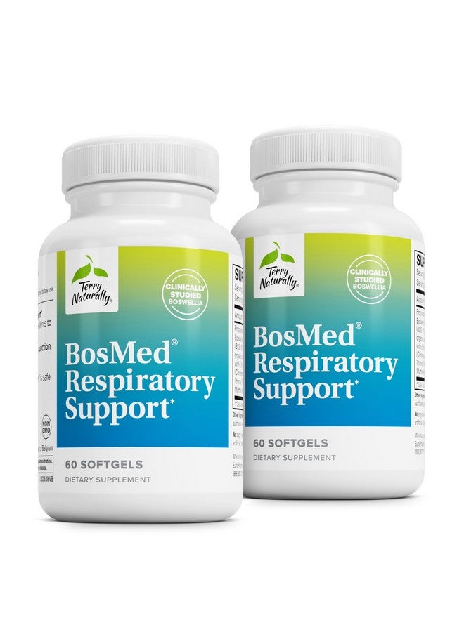Terry Naturally BosMed Respiratory Support - Respiratory Support Supplement - Herbal Supplement for Lung Support - Healthy Lung Supplement for Clear Bronchial Passages - 60 Softgels (Pack of 2) - Image 1