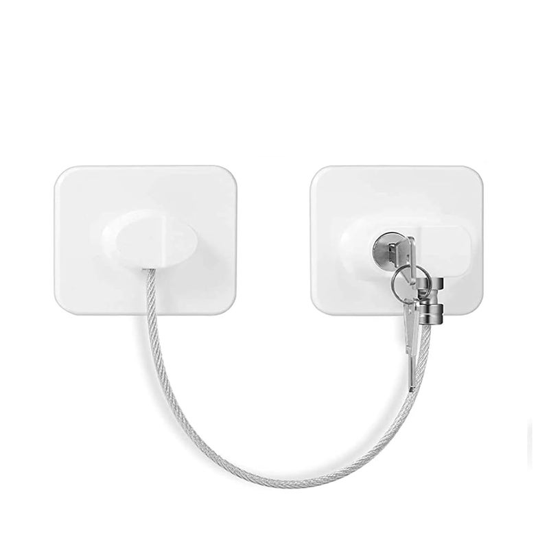 White Key Lock Furniture Anchor 10PCS Baby Safety Cabinet Refrigerator Wall Proofing Locks - Image 1