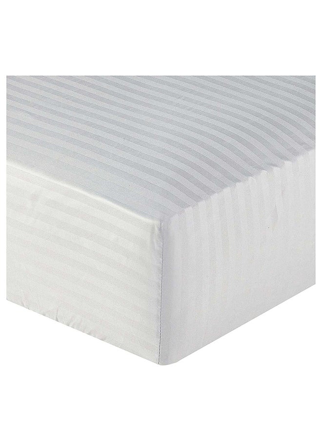 Hotel Collection HOTEL COLLECTION Stripe LIGHT GREY Twin size Fitted Sheet 120x200 cm with 2 Pillow Cases  - Image 1