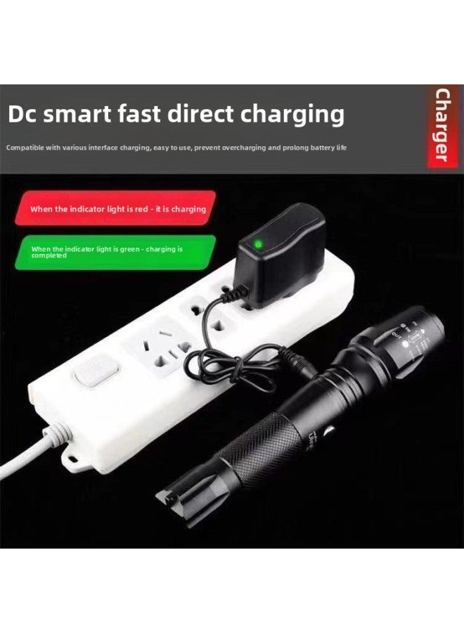 Loquat Flashlight Strong Light Charging Outdoor Super Bright Remote Zoom Super Long Endurance Multifunctional Portable Super Waterproof-Product Specifications:One Electric Charge + Car Clip - Image 3