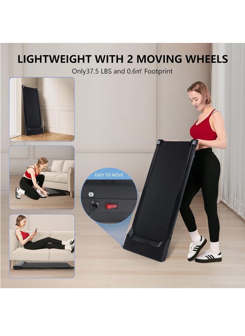 Zoom Plus - Portable Walking Pad 2 in 1 Under Desk Treadmill, 2.5HP Low Noise Walking Pad Running Jogging Machine with LED Display Remote Control for Home Office, Lightweight Desk Treadmill - Image 1
