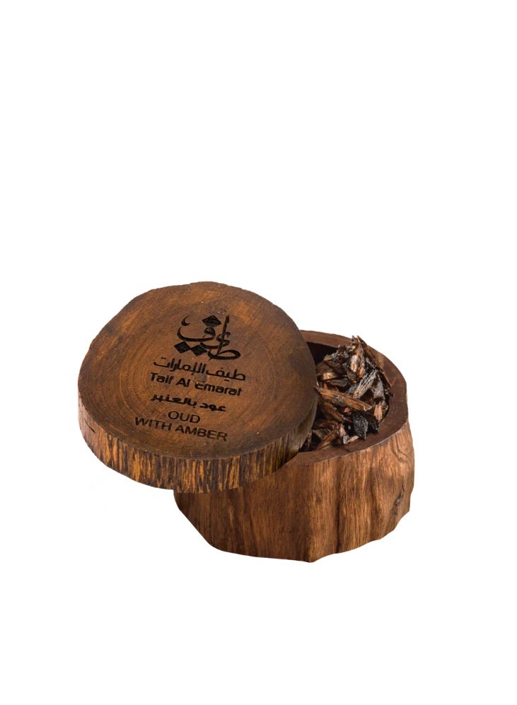 Taif Al Emarat Oud with Amber Fragrant Agarwood – Natural Indian Agarwood with White Amber, 36g - Image 1