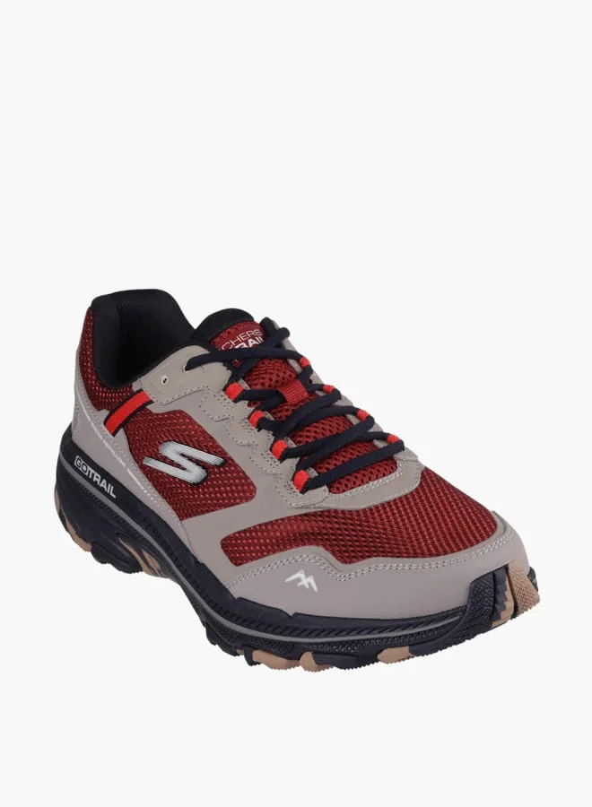 سكيتشرز Men's Textured Lace-Up Running Shoes - GO RUN TRAIL ALTITUDE MARBLE ROCK 3.0