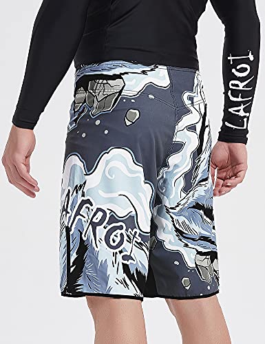 LAFROI Mens MMA Cross Training Boxing Shorts Trunks Fight Wear with Drawstring and Pocket-QJK01(Werewolf,LG) - Image 5