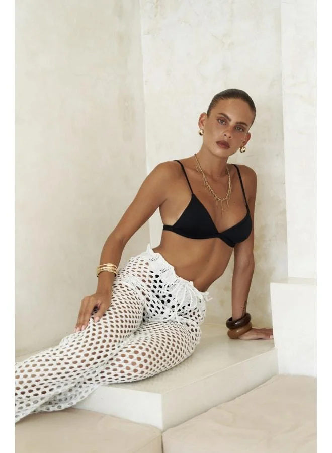 Texas Laced White Crochet Pants.