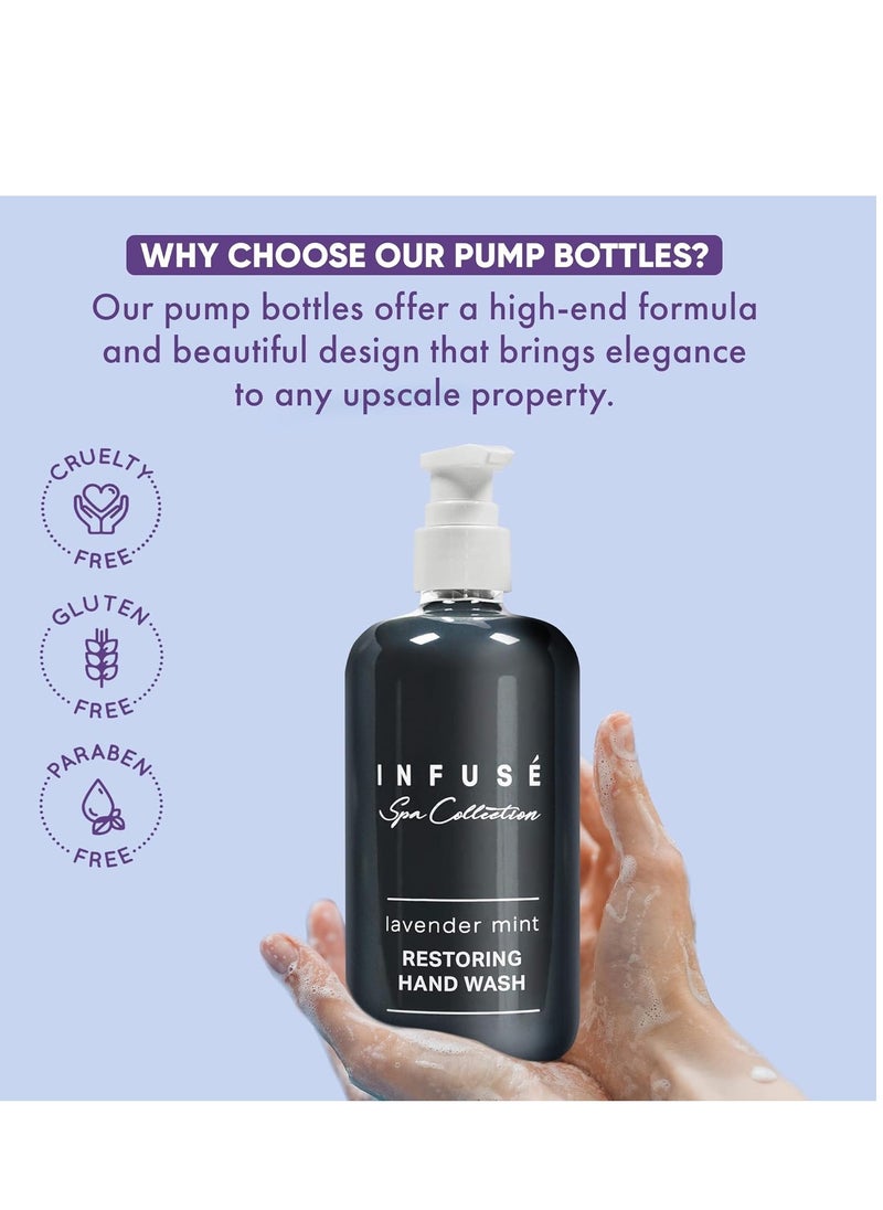Terra Pure Terra Pure Infuse Lavender Mint Hand Wash | Spa Collection | Hotel Amenities in Pump Bottle | 10.14 oz. / 300 ml (Single Bottle)  - Image 2