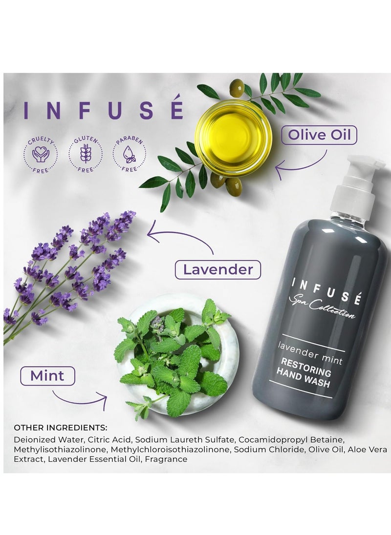 Terra Pure Terra Pure Infuse Lavender Mint Hand Wash | Spa Collection | Hotel Amenities in Pump Bottle | 10.14 oz. / 300 ml (Single Bottle)  - Image 3