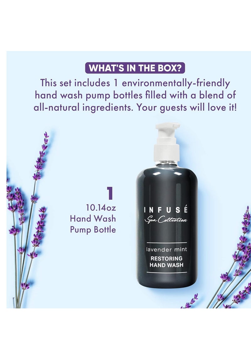 Terra Pure Terra Pure Infuse Lavender Mint Hand Wash | Spa Collection | Hotel Amenities in Pump Bottle | 10.14 oz. / 300 ml (Single Bottle)  - Image 5