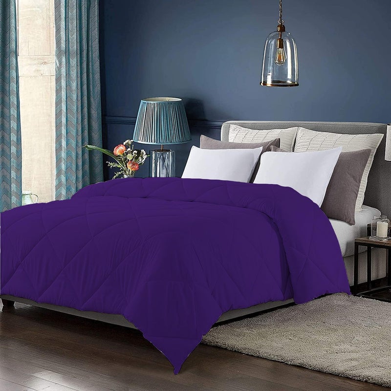 TEXOFAB Luxury Down Alternative Soft Quilted 300 GSM All Weather Comforter Colour Purple Single Bed 60x90 - Image 1
