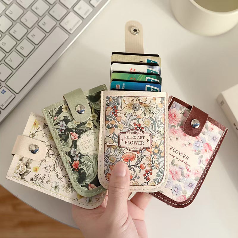 Laminated Concealed Mini Card Wallet Pull-out Type Credit Card Case Business Card Case RFID Blocking PVC ID Card Holder - Image 1