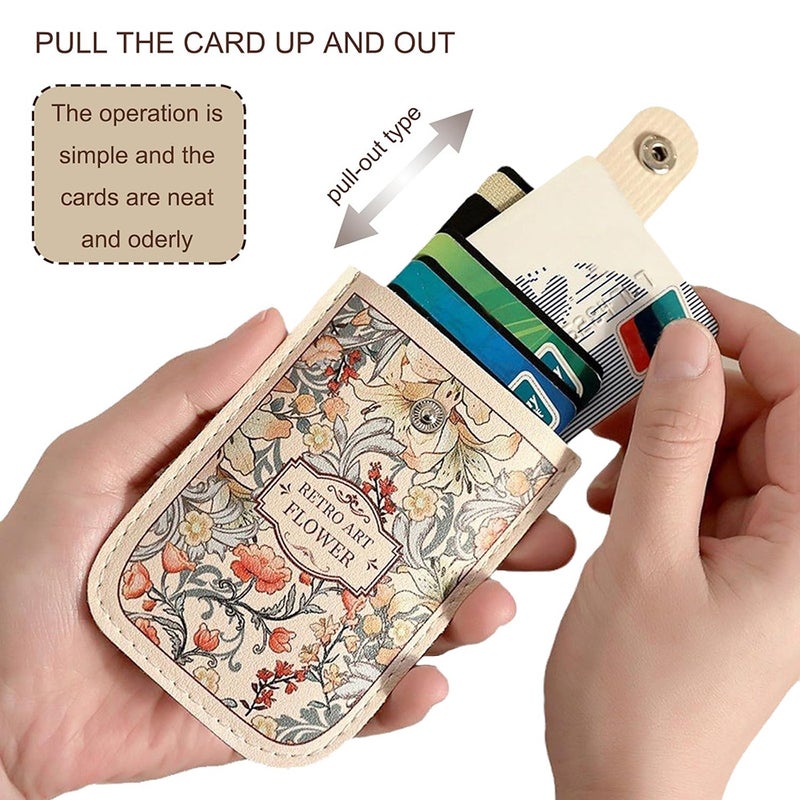 Laminated Concealed Mini Card Wallet Pull-out Type Credit Card Case Business Card Case RFID Blocking PVC ID Card Holder - Image 2
