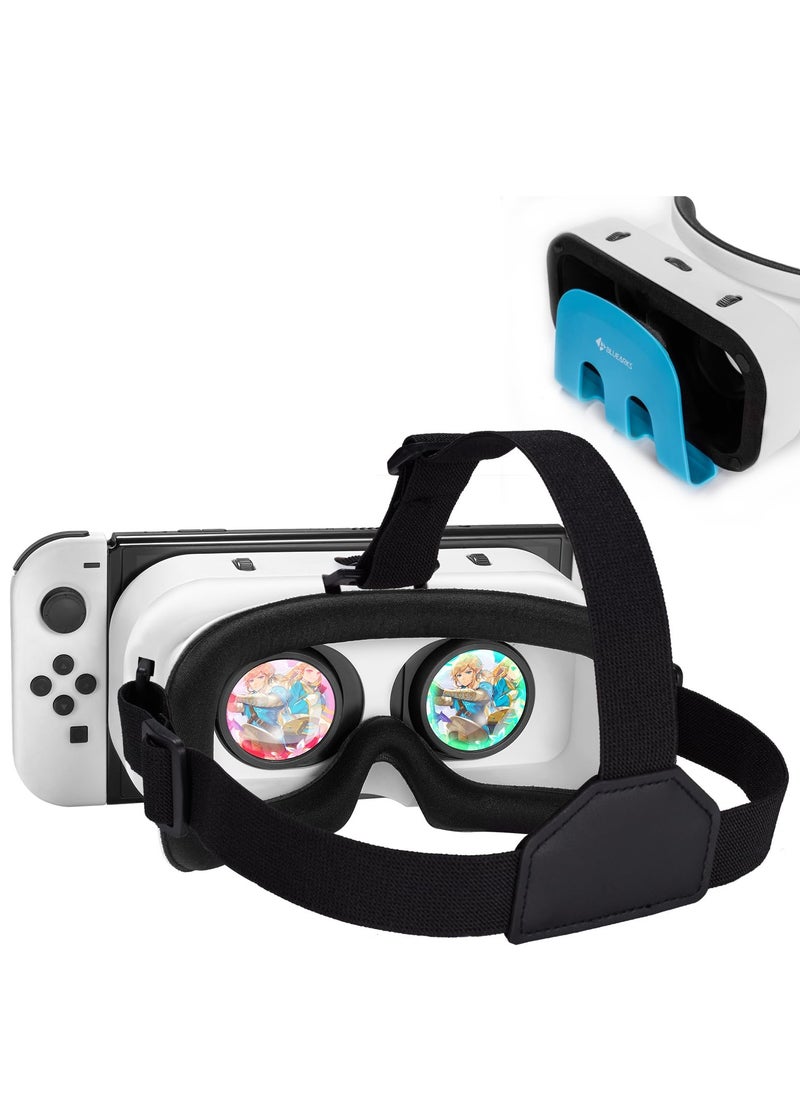Excefore - VR Headset Compatible with Nintendo Switch & OLED, Switch VR Labo Goggles Headset for Nintendo Switch, Virtual Reality Glasses for Original Nintendo Switch & Switch OLED Model (White) - Image 1