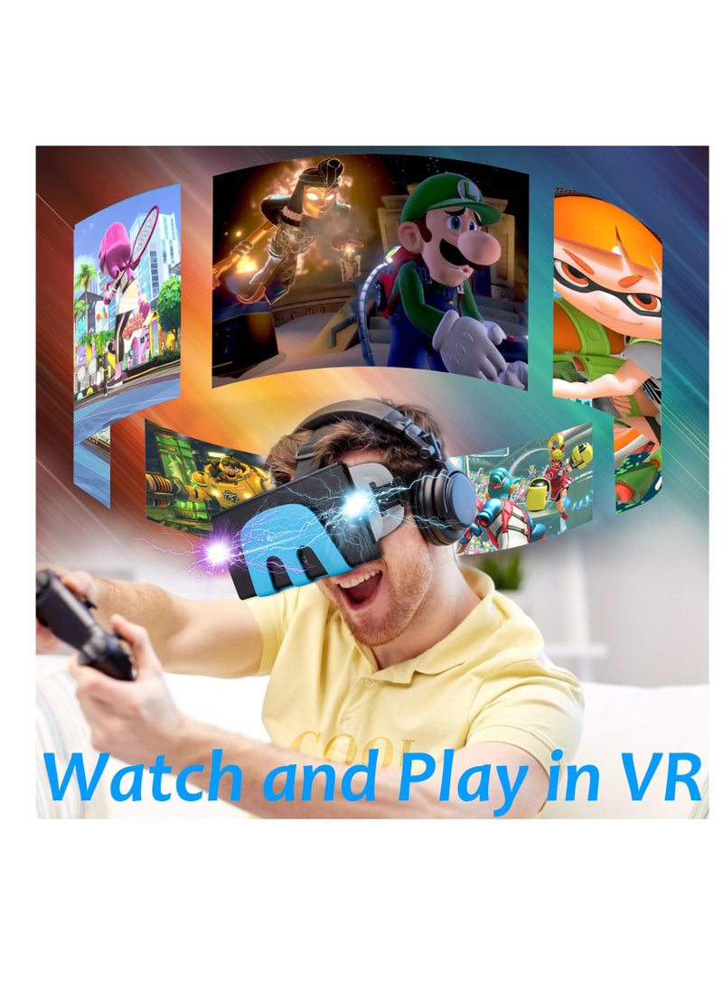 Excefore - VR Headset Compatible with Nintendo Switch & OLED, Switch VR Labo Goggles Headset for Nintendo Switch, Virtual Reality Glasses for Original Nintendo Switch & Switch OLED Model (White) - Image 1