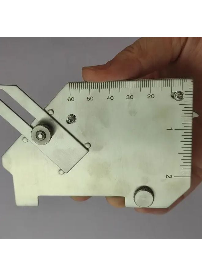 أداة قياس الفيرنير من الفولاذ المقاوم للصدأ بمقياس مزدوج (بالبوصة والميليمتر) لأعمال اللحام الدقيقة باللون الفضي - Image 5