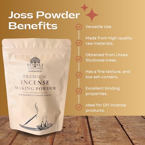 Devinez Natural Organic Joss Powder for Aggarbatti Making (Litsea glutinosa) A Grade Vietnam 36 Cup for Making Your own Incense, Doop Cone, Sambrani, Agarbatti Making, Dhoopbatti Making (200 gram) - Image 3