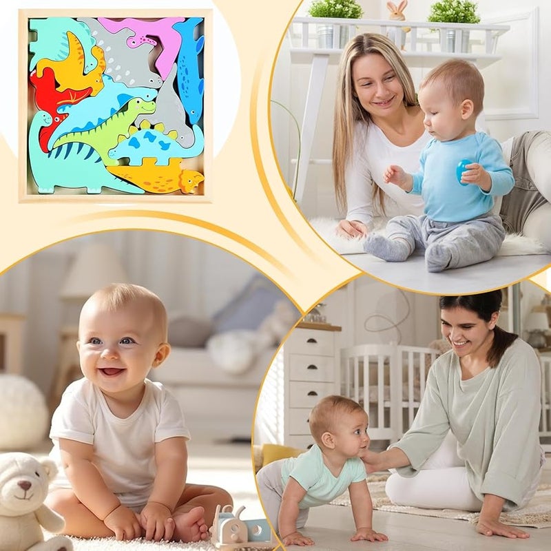 لعبة ألغاز حيوانات خشبية بنمط سفاري للفرز للأطفال، لعبة تعليمية لتنسيق العين واليد - Image 5