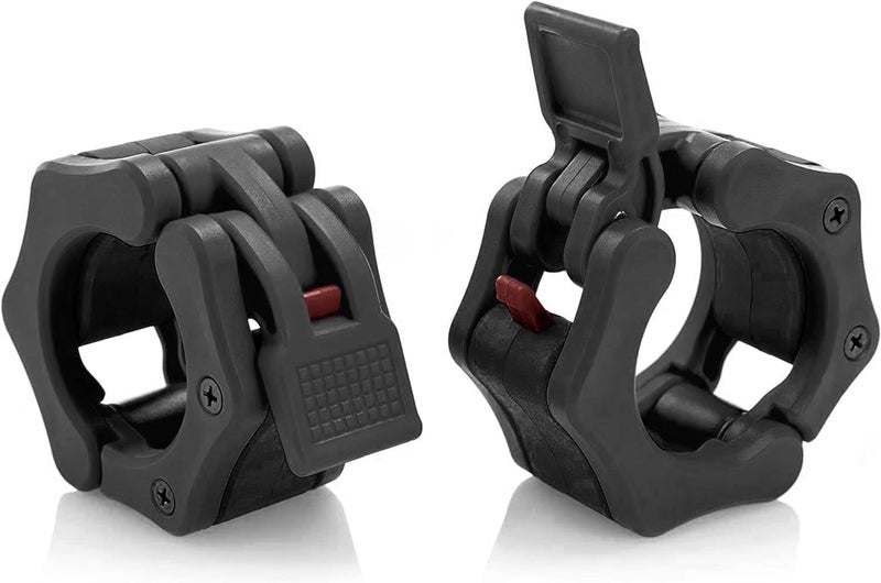Greententljs Quick Release Barbell Clips Solid Nylon Pair of Locking Weights Collar 2" - Pro Olympic Plate Weight Bar Clip - Gym Barbell Clamp Collars Workout for Power Weightlifting Fitness Equipment