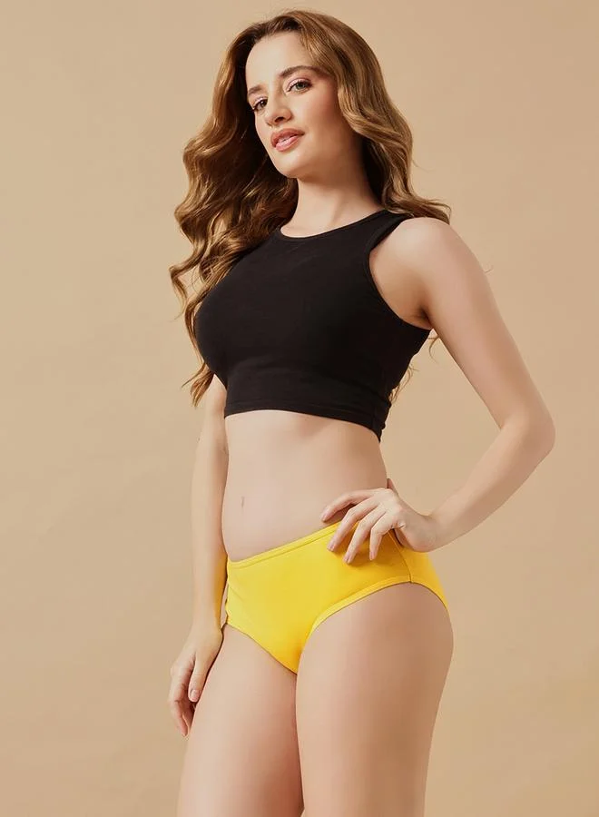 Clovia Thrilling Thursday Mid Waist Hipster Panty - Cotton