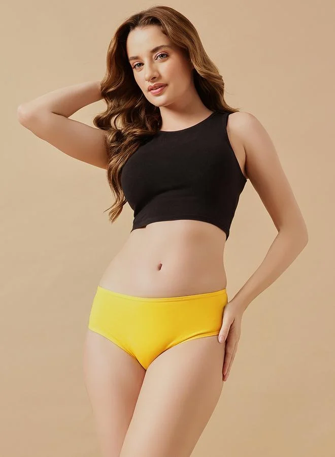 Clovia Thrilling Thursday Mid Waist Hipster Panty - Cotton