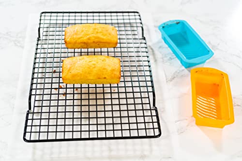 Bakerpan Silicone Mini Loaf Pans for Baking, Mini Cake Pans, 4.5 Inch Baking Pan, Reusable Baking Mold - Set of 4 - Image 5