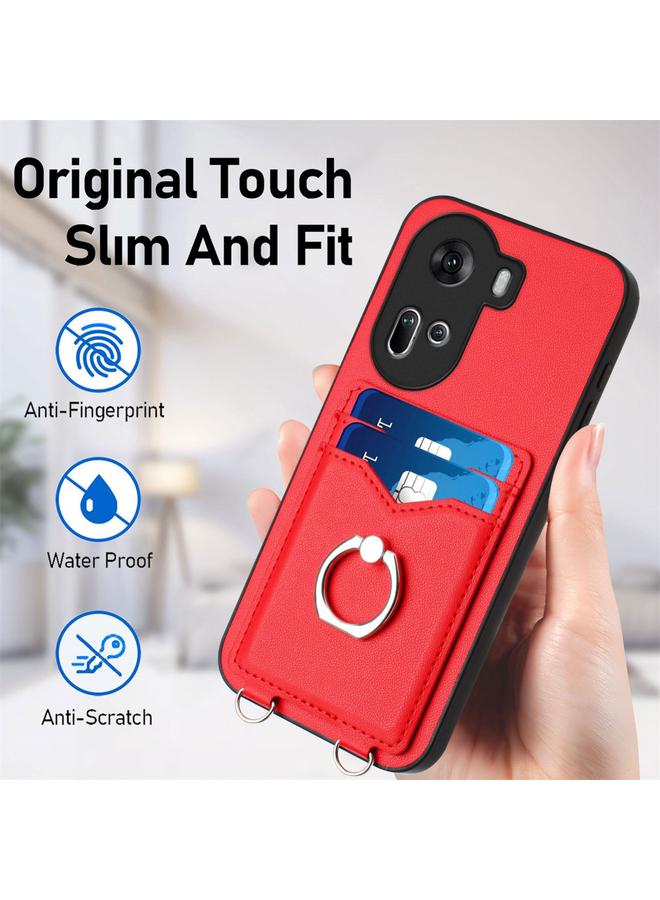 S-TOP Case For OPPO Reno11 Global R20 Ring Card Holder Phone Case - Image 5