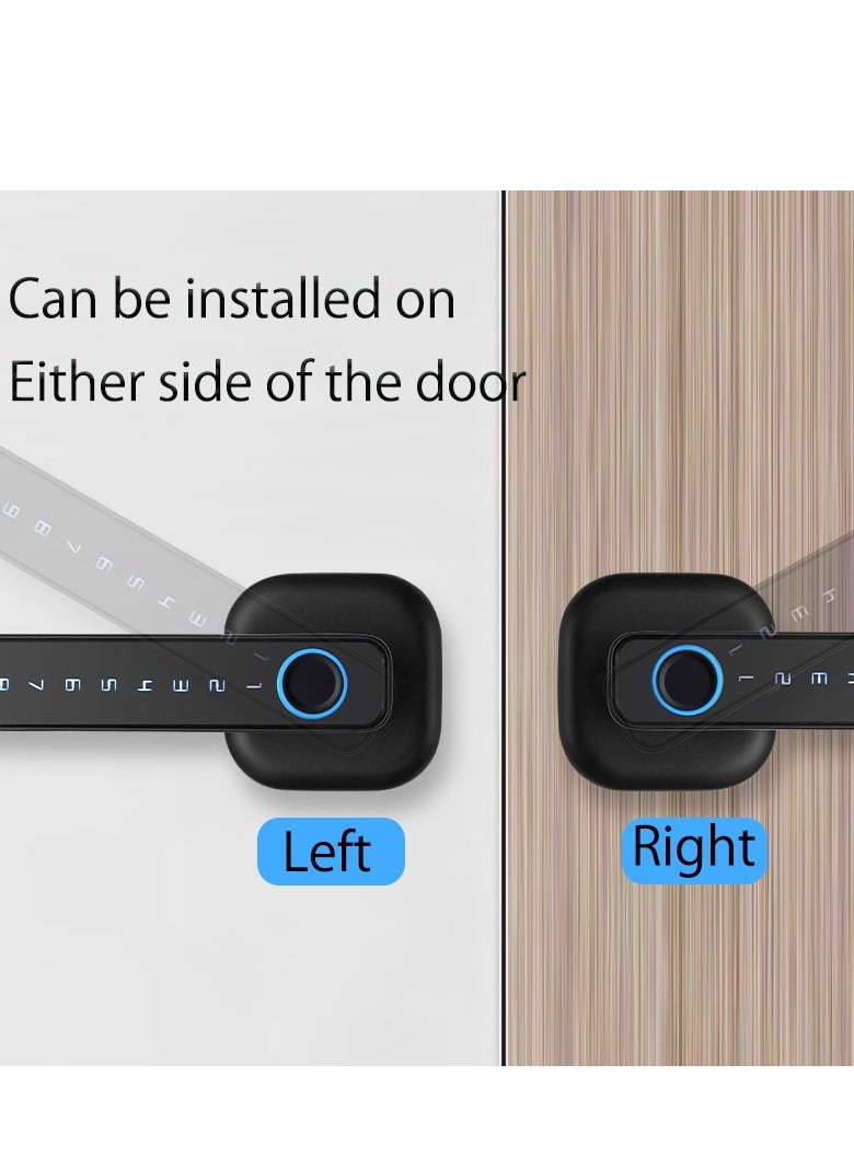 S-Color - Fingerprint Door Lock- Smart Door knob,biometric Door Lock，with passcode keypad keyless Entry Door Handle，for Bedroom Home Hotel Office Apartment (Black with Tuya App) - Image 1