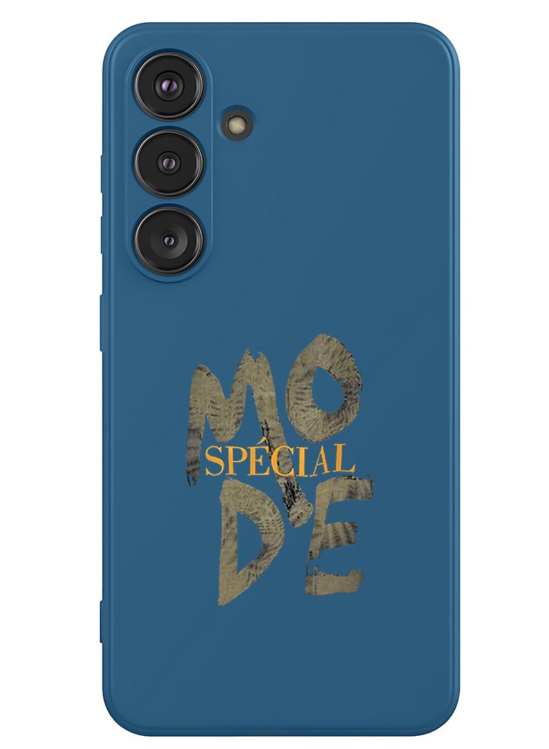 Protective Slim Fit Case Liquid Silicone Cover with Full Body Protection Anti-Scratch Shockproof Case For Samsung Galaxy S25 (Blue) - Mode special