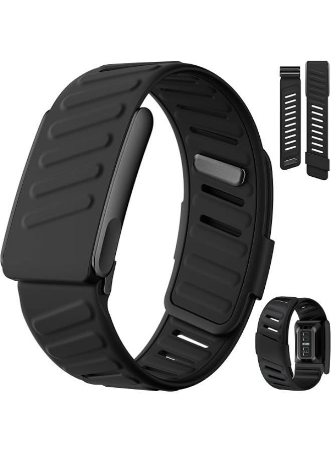 Sports Strap Compatible with Whoop 4.0 & 3.0 Soft and Breathable Silicone Strap Replacement black - Image 2