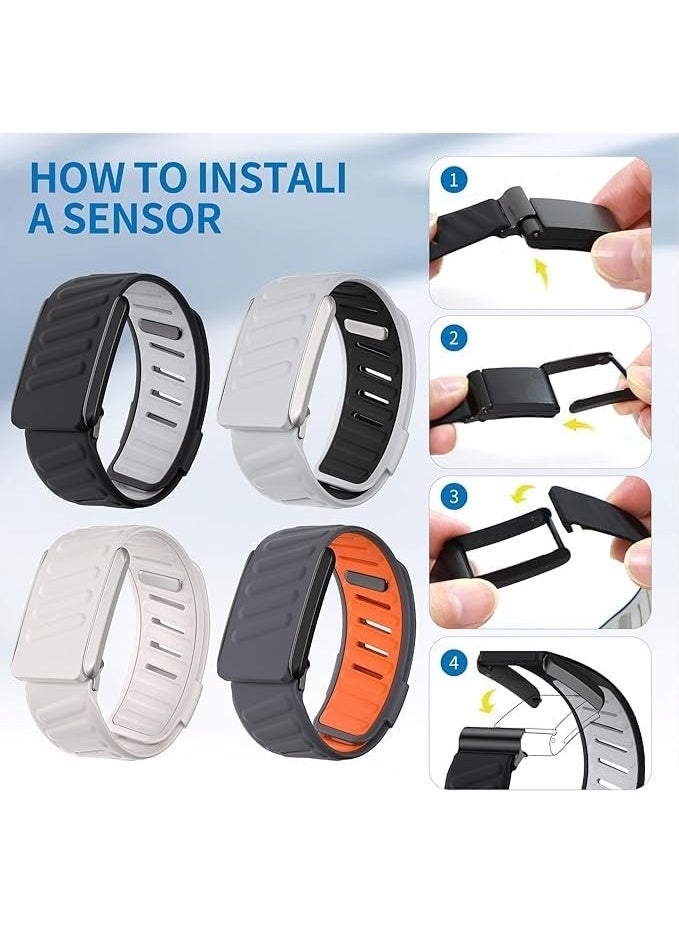 Sports Strap Compatible with Whoop 4.0 & 3.0 Soft and Breathable Silicone Strap Replacement black - Image 3