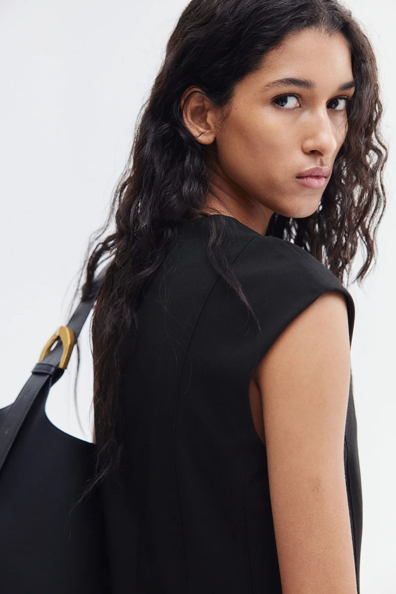 H&M Flared-skirt twill dress