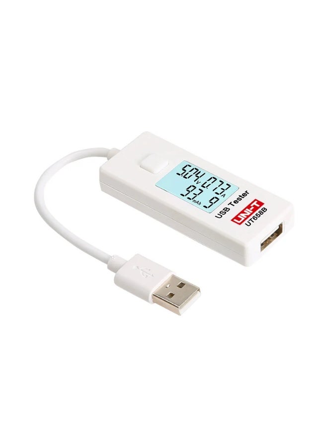يوني تي جهاز اختبار USB من UNI-T UT658B - مقياس طاقة USB رقمي، جهاز اختبار الجهد والتيار لشواحن USB، وبنوك الطاقة، وأجهزة النوع A، واختبار الكابلات، ومراقبة أداء الشحن - Image 3