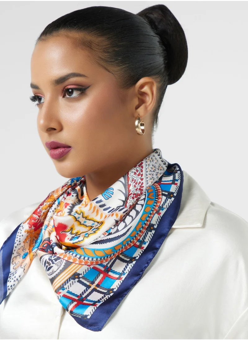 خزانة Oversized Paisely Print Hijab Scarf