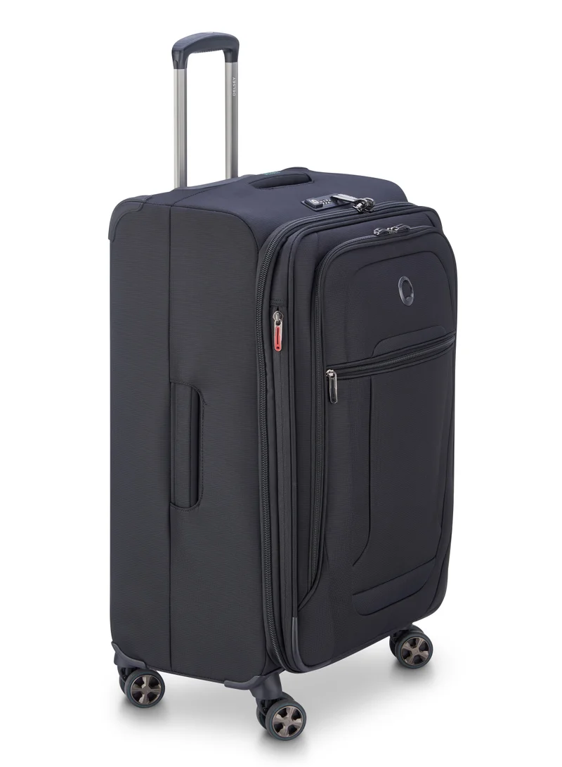 ديلسي _باريس Helium DLX 71cm Softcase 4 Double Wheel Expandable Check-In Luggage Trolley - Black