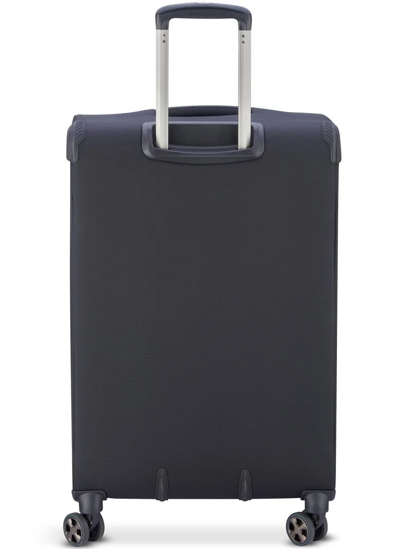 DELSEY Paris Medium Helium DLX 71 Cm Softcase 4-Double Wheeled Expandable Check-In Luggage Trolley - Black  | Best Price UAE