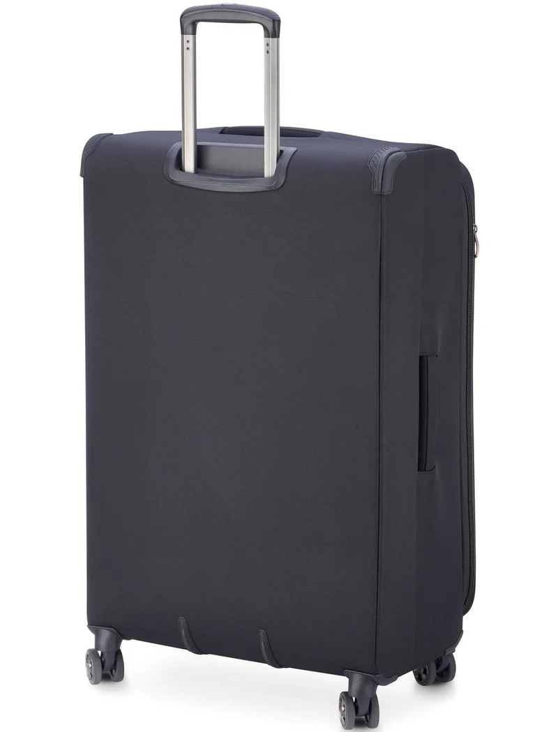 DELSEY Paris Medium Helium DLX 71 Cm Softcase 4-Double Wheeled Expandable Check-In Luggage Trolley - Black  | Best Price UAE