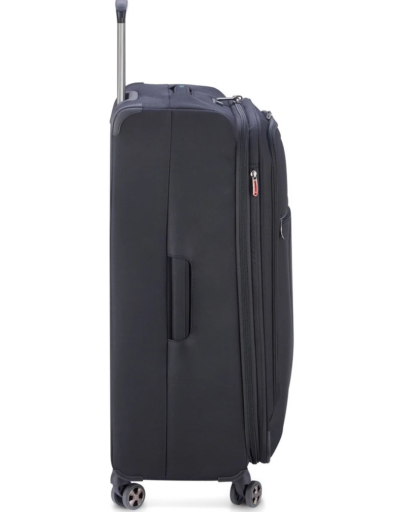 DELSEY Paris Medium Helium DLX 71 Cm Softcase 4-Double Wheeled Expandable Check-In Luggage Trolley - Black  | Best Price UAE