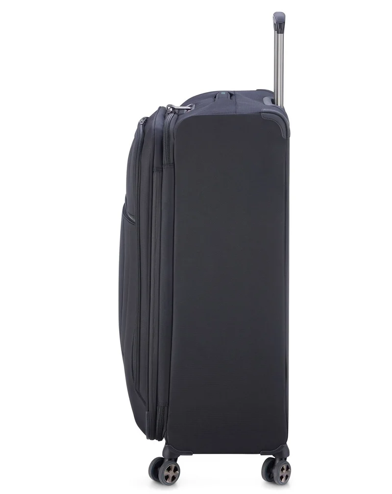 DELSEY Paris Medium Helium DLX 71 Cm Softcase 4-Double Wheeled Expandable Check-In Luggage Trolley - Black  | Best Price UAE