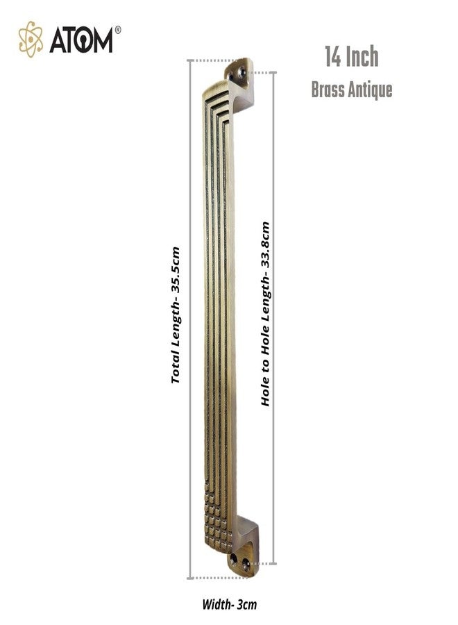 Atom Aluminum Antique Finish Door Pull Handle -14 inches - Image 2