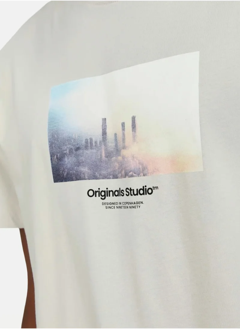 JACK & JONES Jorvesterbro Graphic Crew Neck T-Shirt