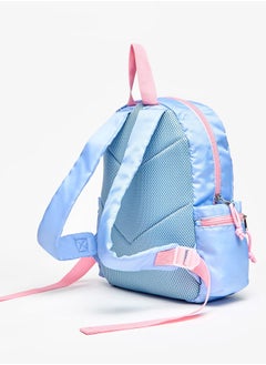 Disney Girls Angel and Stitch Print Backpack with Adjustable Straps and Zip Closure  - Image 2