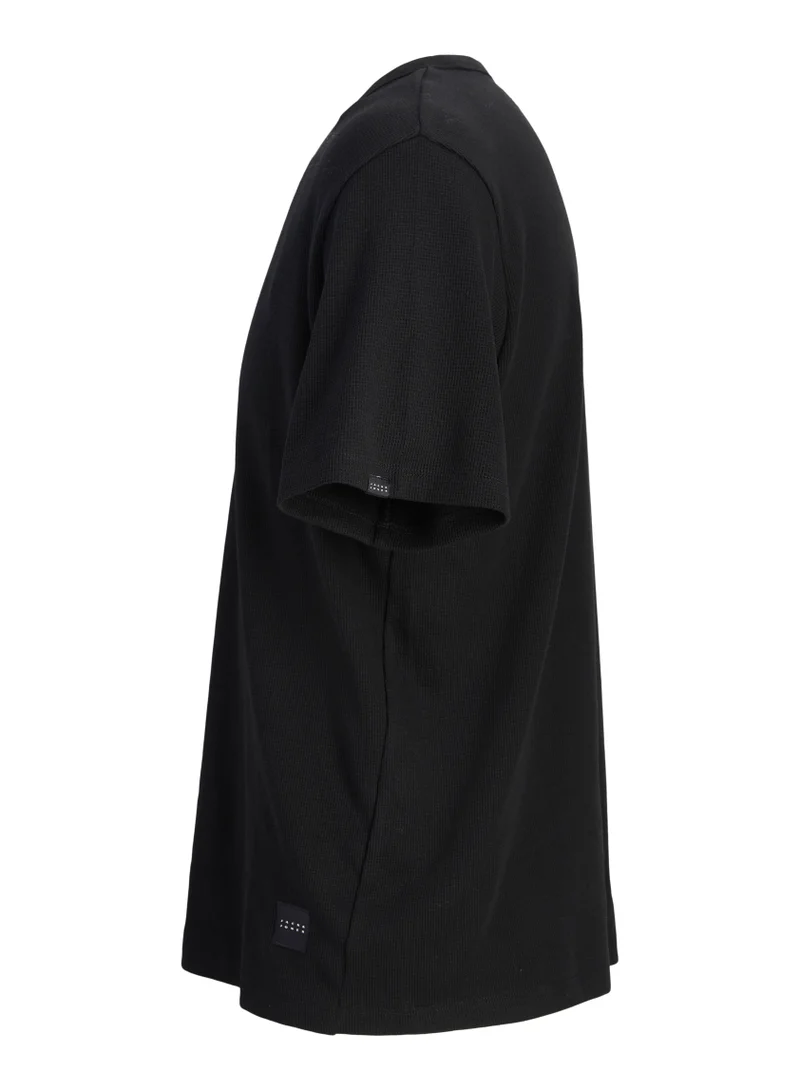 JACK & JONES Black Regular Fit Crew Neck T-Shirt for Men | Best Price UAE
