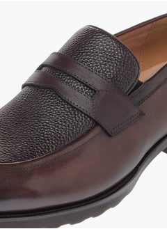 DUCHINI Men's Textured Slip-On Loafers  - Image 4