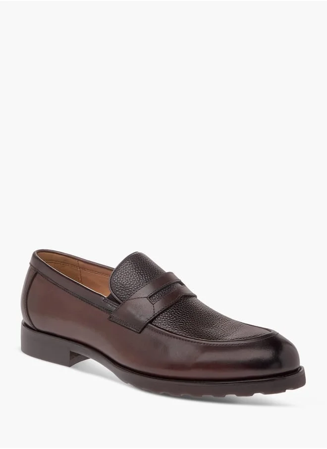 دوتشيني Men's Textured Slip-On Loafers