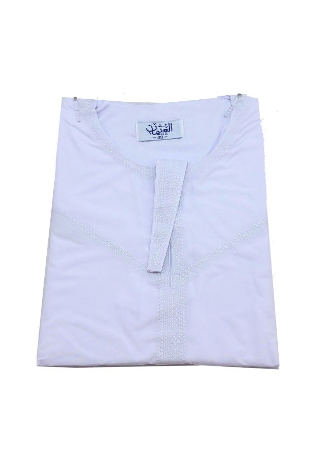 العثيمان كندورة إماراتية للأولاد | ثوب عربي تقليدي للأطفال | دشداشة إسلامية بأكمام طويلة | قفطان مريح للارتداء اليومي - Image 1