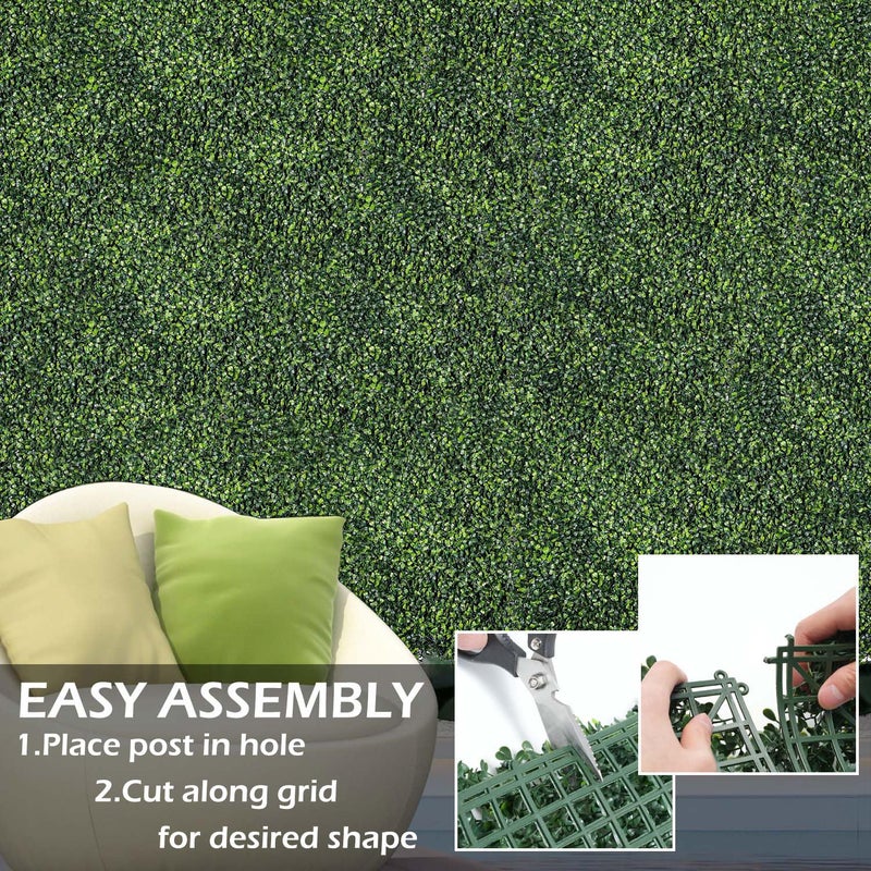NETAP Grass Wall Panels, 10"x 10"(12pcs) 4-Layer Artificial Boxwood Faux Green Wall for Interior, Garden Party Wedding Backdrop, Indoor Outdoor Plant Wall Decor - Image 5