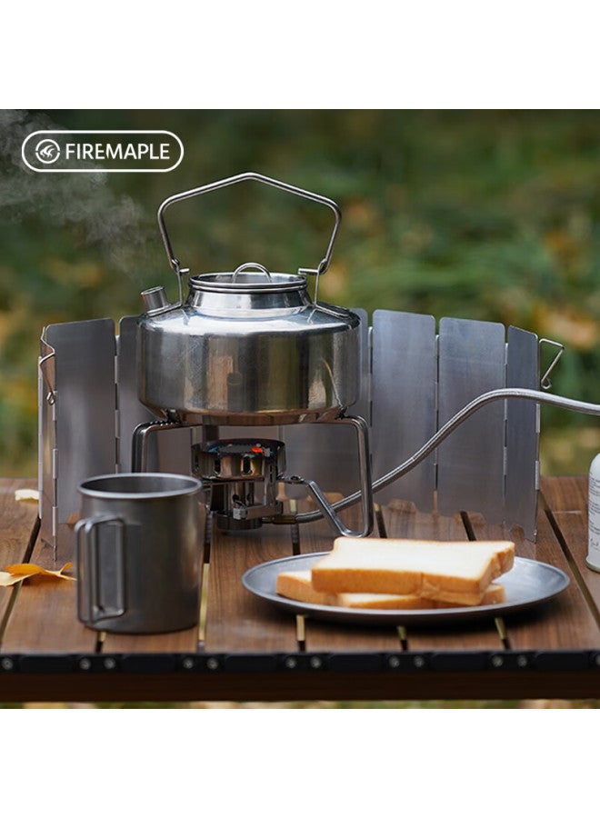 Fire-Maple Fire-maple Aluminum Alloy Portable Stove Windshield, Outdoor Cooking Utensil Folding Windproof Cover, Kitchen Oil-proof Shield 510 - Image 2