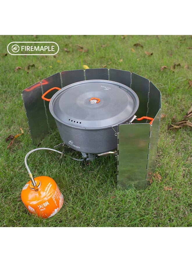 Fire-Maple Fire-maple Aluminum Alloy Portable Stove Windshield, Outdoor Cooking Utensil Folding Windproof Cover, Kitchen Oil-proof Shield 510 - Image 5