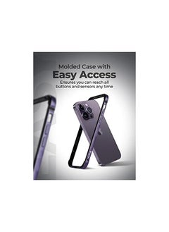 Raegr iPhone 14 Pro Max Case | Anodized Aluminum Bumper | Supports Mag-Safe Wireless Charging | Edge Armor Protective Minimal Case Designed for iPhone 14 Pro Max (6.7-Inch) 2022 -Dark Purple RG10456  - Image 4