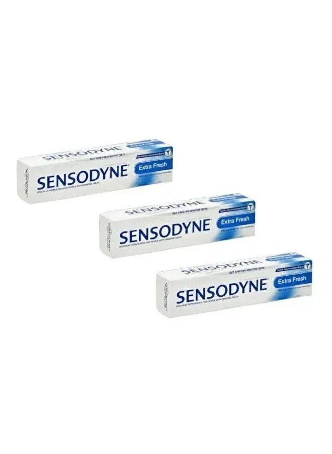 Sensodyne Extra Fresh Toothpaste, Pack Of 3, 3X50ml 